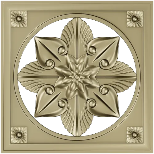 Starflower Rosette - STL 3D model for CNC