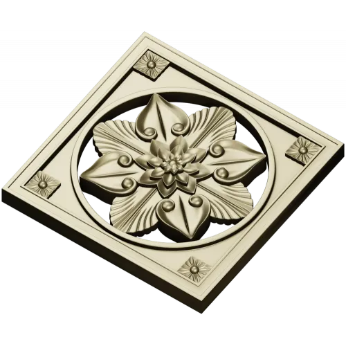 Starflower Rosette - STL 3D model for CNC
