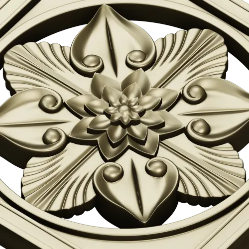 Starflower Rosette - STL 3D model for CNC
