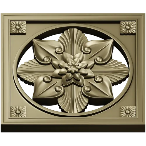 Starflower Rosette - STL 3D model for CNC