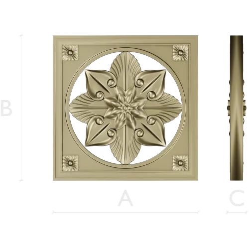 Starflower Rosette - STL 3D model for CNC