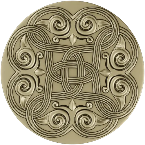 Celtic Knot Rosette STL 3D Model for CNC