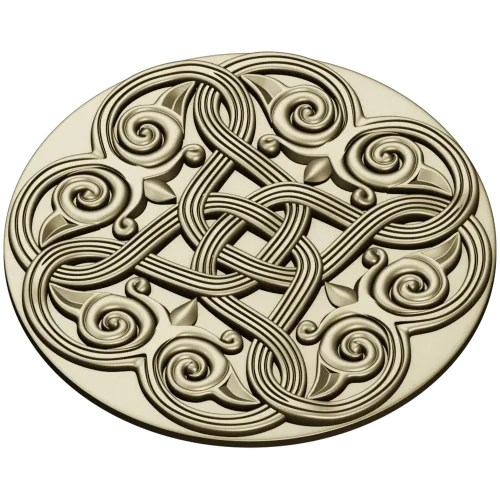 Celtic Knot Rosette STL 3D Model for CNC