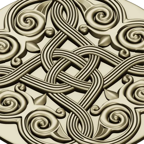 Celtic Knot Rosette STL 3D Model for CNC