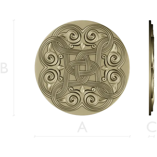 Celtic Knot Rosette STL 3D Model for CNC