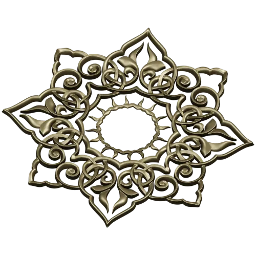 Sunburst Lace Rosette STL for CNC carving