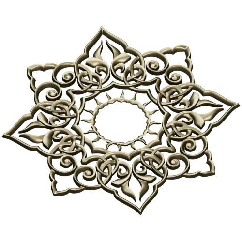 Sunburst Lace Rosette STL for CNC carving