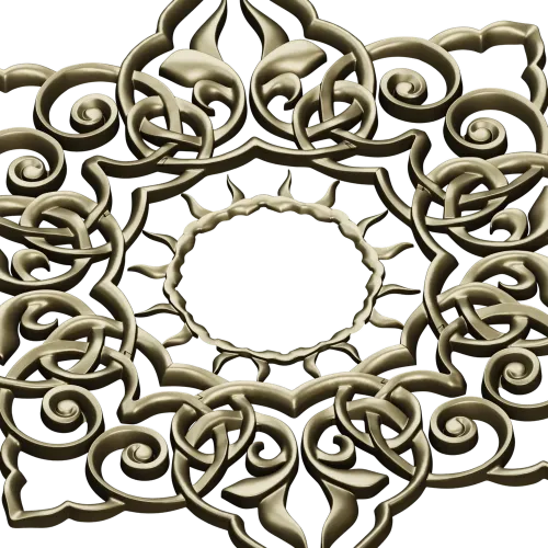 Sunburst Lace Rosette STL for CNC carving