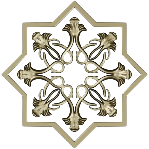 Starflower Rosette - STL 3D model for CNC