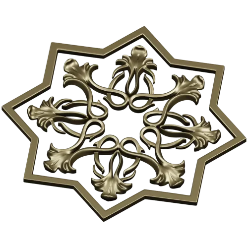 Starflower Rosette - STL 3D model for CNC