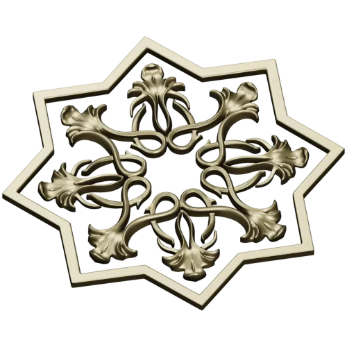 Starflower Rosette - STL 3D model for CNC