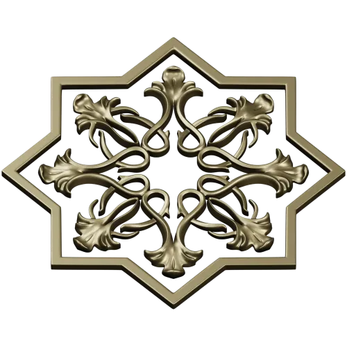 Starflower Rosette - STL 3D model for CNC