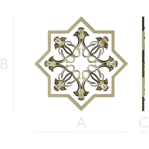 Starflower Rosette - STL 3D model for CNC