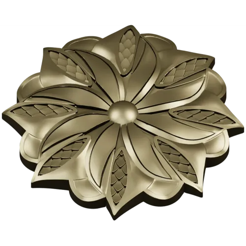 Starleaf Rosette - STL 3D model for CNC carving