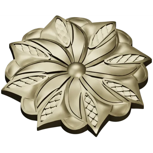 Starleaf Rosette - STL 3D model for CNC carving