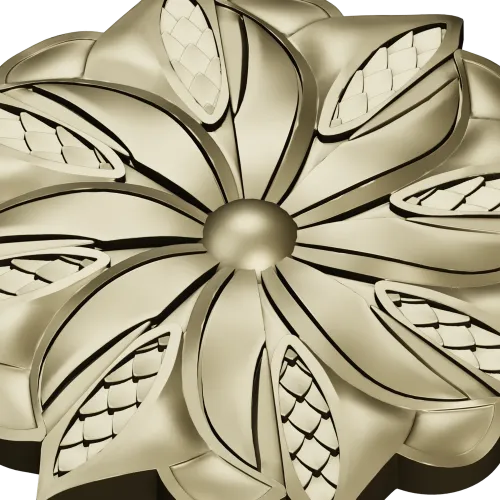 Starleaf Rosette - STL 3D model for CNC carving