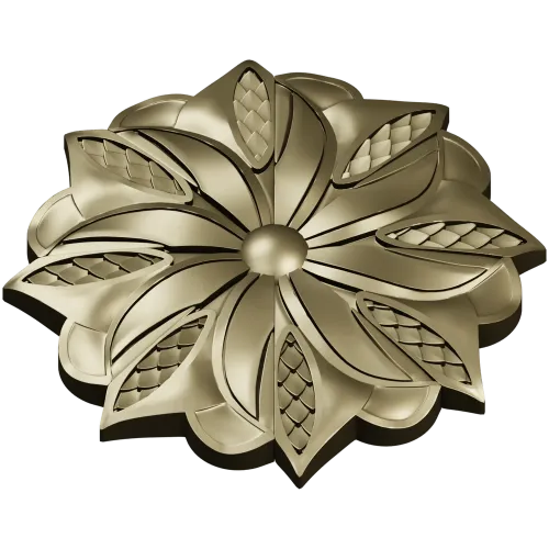 Starleaf Rosette - STL 3D model for CNC carving