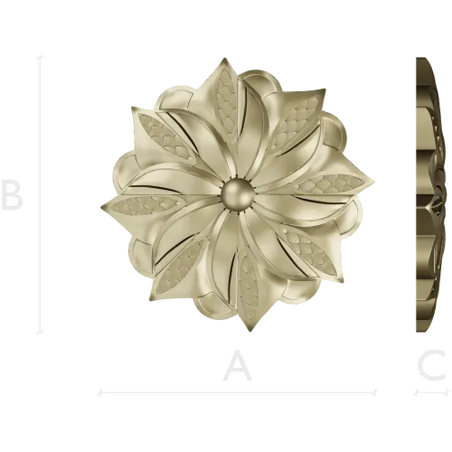 Starleaf Rosette - STL 3D model for CNC carving