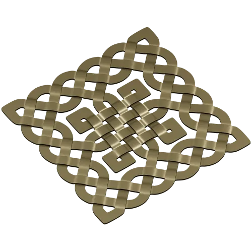 Кельтская квадратная розетка - 3D модель STL для ЧПУ