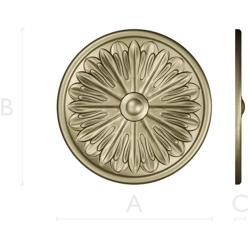 Sunburst Rosette - STL 3D model for CNC milling