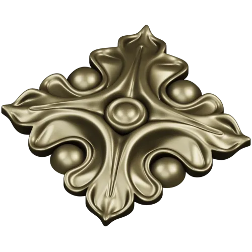 Acanthus Square Rosette STL for CNC Milling