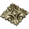 Acanthus Square Rosette STL for CNC Milling