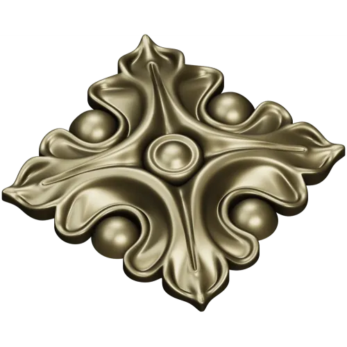 Acanthus Square Rosette STL for CNC Milling
