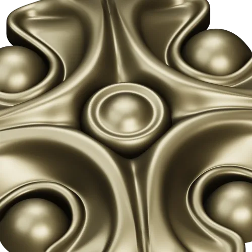 Acanthus Square Rosette STL for CNC Milling