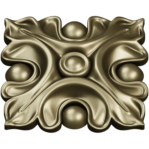 Acanthus Square Rosette STL for CNC Milling