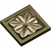 Square Floral Rosette STL for CNC