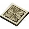 Square Floral Rosette STL for CNC