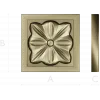 Square Floral Rosette STL for CNC