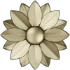 Floral rosette STL 3D model for CNC carving