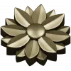 Floral rosette STL 3D model for CNC carving