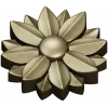 Floral rosette STL 3D model for CNC carving