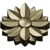 Floral rosette STL 3D model for CNC carving