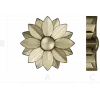 Floral rosette STL 3D model for CNC carving