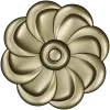 Spiral Blossom Rosette - STL for CNC carving