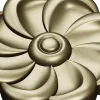 Spiral Blossom Rosette - STL for CNC carving