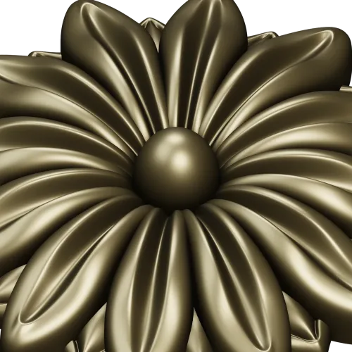 Daisy Rosette STL 3D Model for CNC
