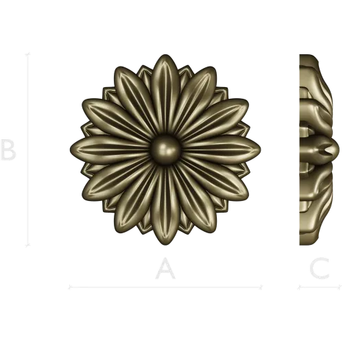 Daisy Rosette STL 3D Model for CNC