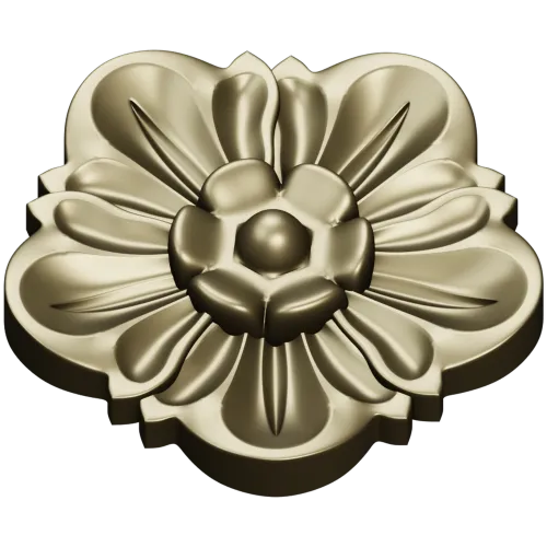 Floral Rosette Relief STL for CNC