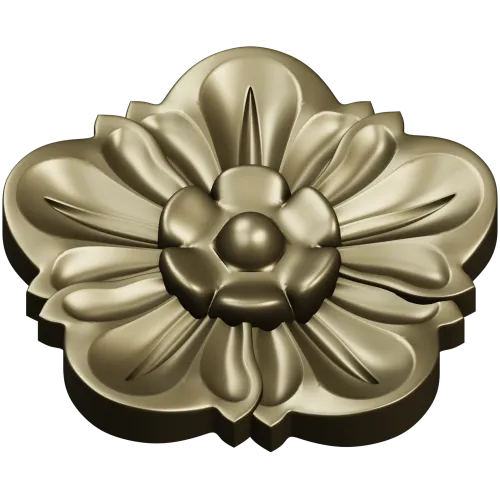 Floral Rosette Relief STL for CNC