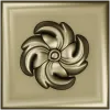 High-Relief Square Floral Rosette STL for CNC Router