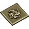 High-Relief Square Floral Rosette STL for CNC Router