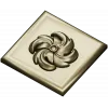 High-Relief Square Floral Rosette STL for CNC Router