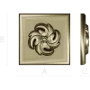 High-Relief Square Floral Rosette STL for CNC Router