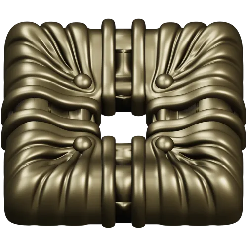 Draped Square Rosette - STL 3D model for CNC carving