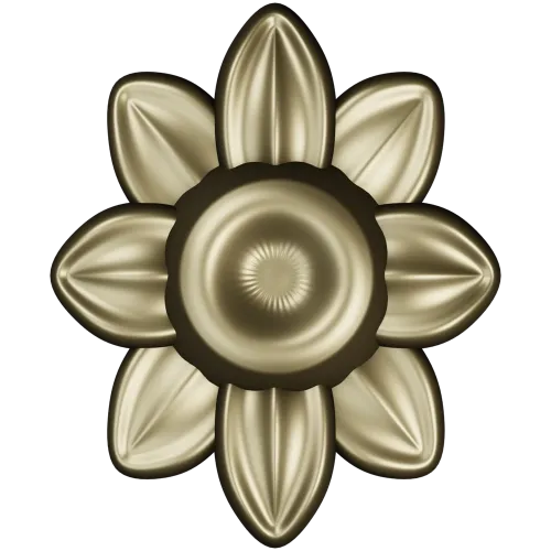 Floral Rosette STL 3D Model for CNC Carving