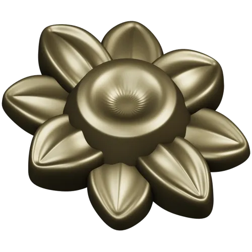 Floral Rosette STL 3D Model for CNC Carving